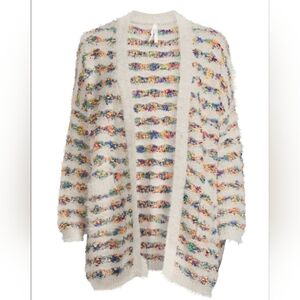 Women's SweaterDreamers by Debut Women's Open Front Rainbow Cardigan M/L